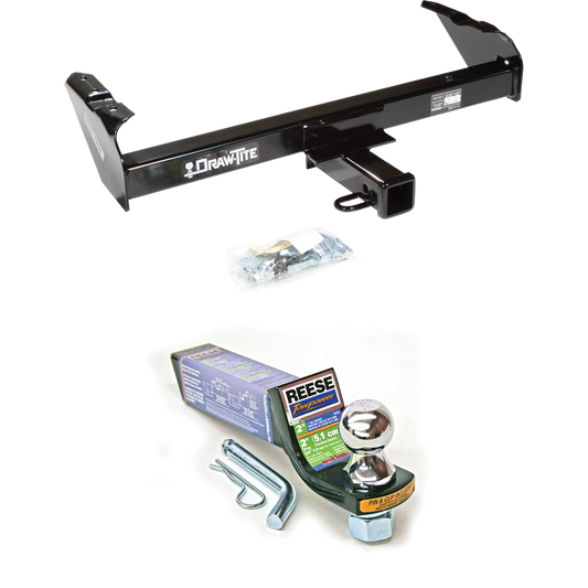 Fits 1979-1986 GMC K3500 Trailer Hitch Tow PKG w/ Starter Kit Ball Mount w/ 2" Drop & 1-7/8" Ball By Draw-Tite