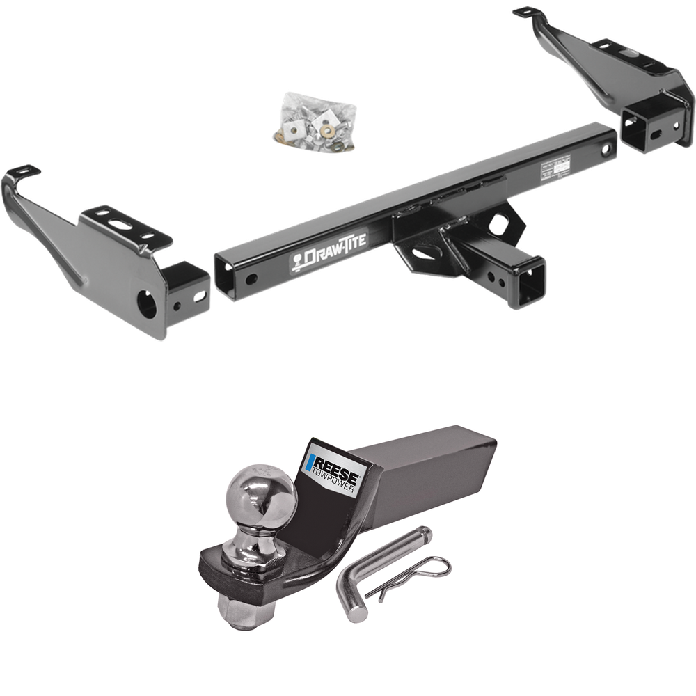 Fits 1975-1978 GMC C15 Trailer Hitch Tow PKG w/ Starter Kit Ball Mount w/ 2" Drop & 2" Ball By Draw-Tite