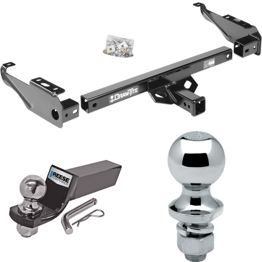 Fits 1963-1966 GMC 3500 Trailer Hitch Tow PKG w/ Starter Kit Ball Mount w/ 2" Drop & 2" Ball + 1-7/8" Ball By Draw-Tite