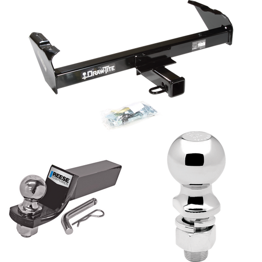 Fits 1969-1970 International 1300D Trailer Hitch Tow PKG w/ Starter Kit Ball Mount w/ 2" Drop & 2" Ball + 2-5/16" Ball By Draw-Tite