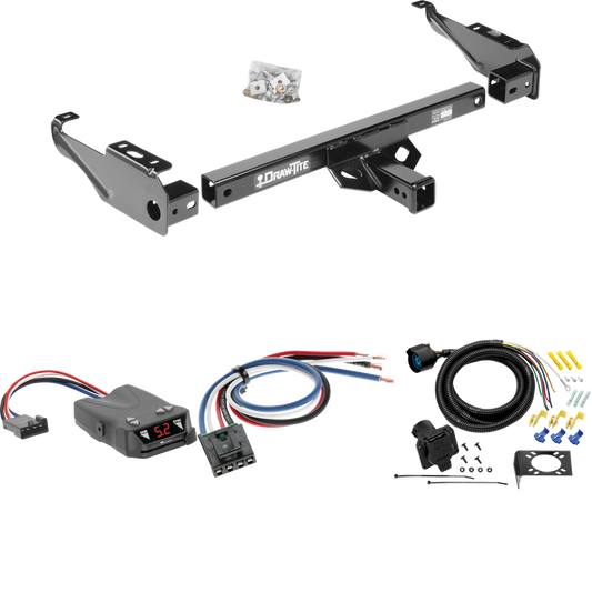 Fits 1967-1974 GMC C15/C1500 Trailer Hitch Tow PKG w/ Tekonsha Brakeman IV Brake Control + Generic BC Wiring Adapter + 7-Way RV Wiring By Draw-Tite