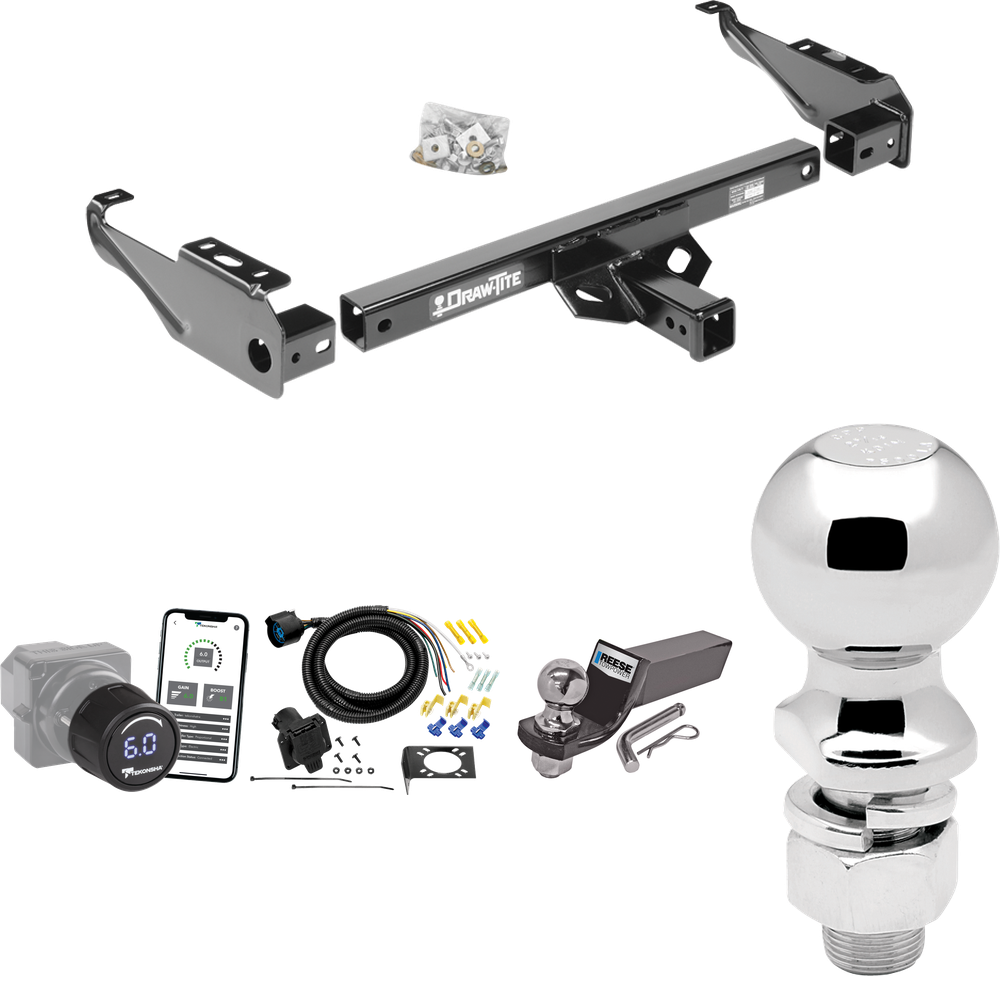 Fits 1994-1994 Dodge Ram 2500 Trailer Hitch Tow PKG w/ Tekonsha Prodigy iD Bluetooth Wireless Brake Control + 7-Way RV Wiring + 2" & 2-5/16" Ball & Drop Mount By Draw-Tite