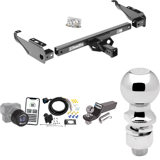 Fits 1994-1994 Dodge Ram 2500 Trailer Hitch Tow PKG w/ Tekonsha Prodigy iD Bluetooth Wireless Brake Control + 7-Way RV Wiring + 2" & 2-5/16" Ball & Drop Mount By Draw-Tite