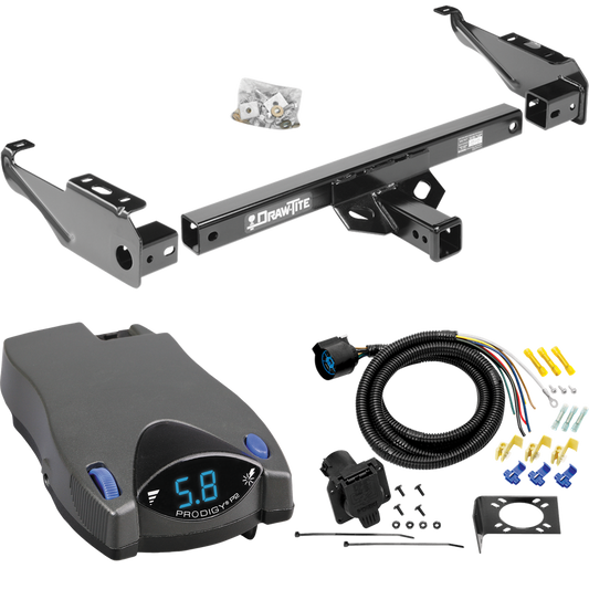 Se adapta al paquete de enganche de remolque GMC C3500 1979-1986 con control de freno Tekonsha Prodigy P2 + cableado RV de 7 vías de Draw-Tite