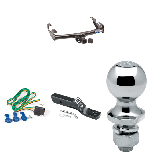 Fits 1994-1994 Dodge Ram 3500 Trailer Hitch Tow PKG w/ 4-Flat Wiring + Ball Mount w/ 2" Drop + 1-7/8" Ball By Reese Towpower