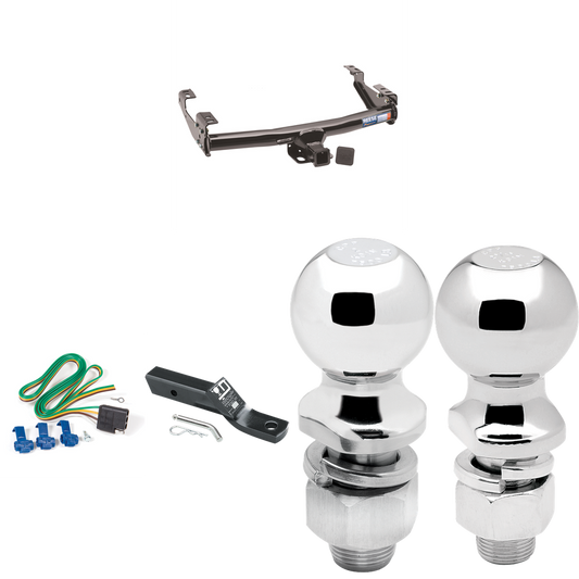 Fits 1999-2004 Ford F-350 Super Duty Trailer Hitch Tow PKG w/ 4-Flat Wiring + Ball Mount w/ 2" Drop + 2" Ball + 2-5/16" Ball (Excludes: Cab & Chassis Models) By Reese Towpower