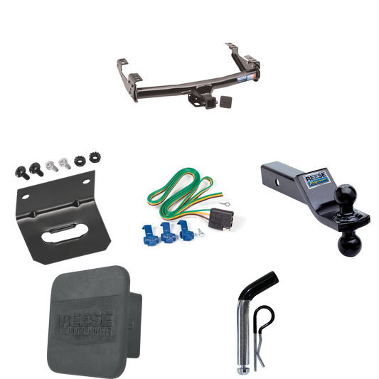 Fits 1994-1994 Dodge Ram 3500 Trailer Hitch Tow PKG w/ 4-Flat Wiring + Dual Ball Ball Mount 1-7/8" & 2" Trailer Balls + Pin/Clip + Wiring Bracket + Hitch Cover By Reese Towpower