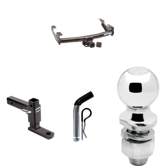 Fits 1988-2000 Chevrolet C1500 Trailer Hitch Tow PKG w/ Adjustable Drop Rise Ball Mount + Pin/Clip + 2" Ball (For 2 Dr. Regular & Extended Cabs w/6 ft. Bed Models) By Reese Towpower