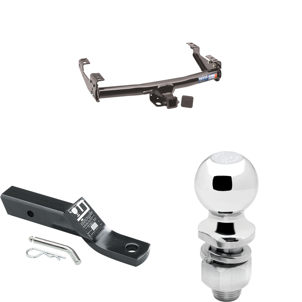 Fits 1973-1979 Ford F-100 Trailer Hitch Tow PKG w/ Ball Mount w/ 2" Drop & 2" Ball By Reese Towpower