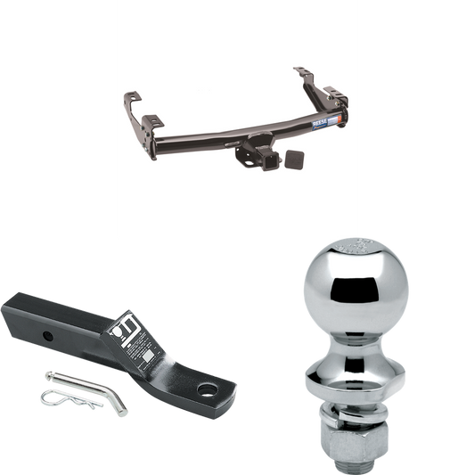 Fits 1988-2000 Chevrolet C35 Trailer Hitch Tow PKG w/ Ball Mount w/ 2" Drop + 1-7/8" Ball (For 2 Dr. Regular & Extended Cabs w/8 ft. Bed Models) By Reese Towpower