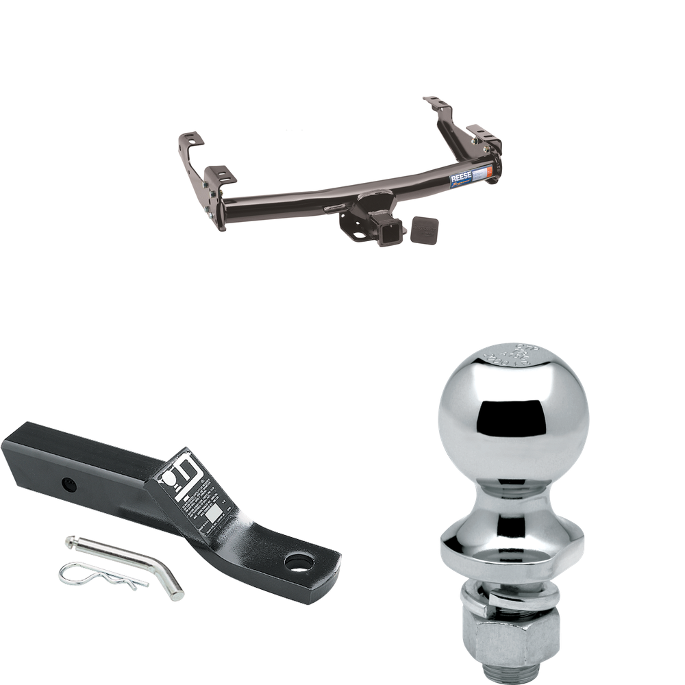 Fits 1980-1983 Ford F-100 Trailer Hitch Tow PKG w/ Ball Mount w/ 2" Drop + 1-7/8" Ball (Excludes: w/Custom Fascia Models) By Reese Towpower