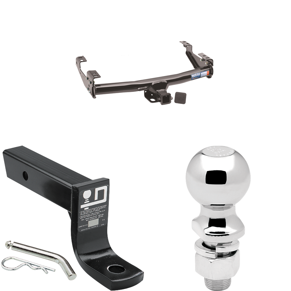 Fits 1981-1993 Dodge D350 Trailer Hitch Tow PKG w/ Ball Mount w/ 4" Drop + 2-5/16" Ball By Reese Towpower