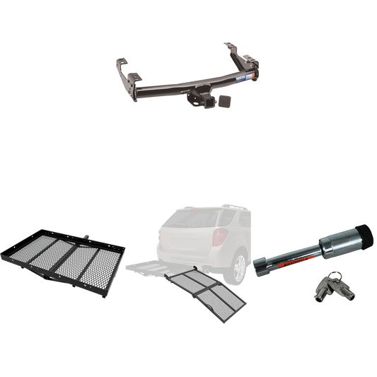 Fits 1988-2000 Chevrolet C15 Trailer Hitch Tow PKG w/ Cargo Carrier + Bi-Fold Ramp + Hitch Lock (For 2 Dr. Regular & Extended Cabs w/8 ft. Bed Models) By Reese Towpower