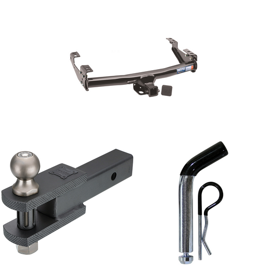 Fits 1999-2004 GMC Sierra 2500 Trailer Hitch Tow PKG w/ Clevis Hitch Ball Mount w/ 2" Ball + Pin/Clip By Reese Towpower