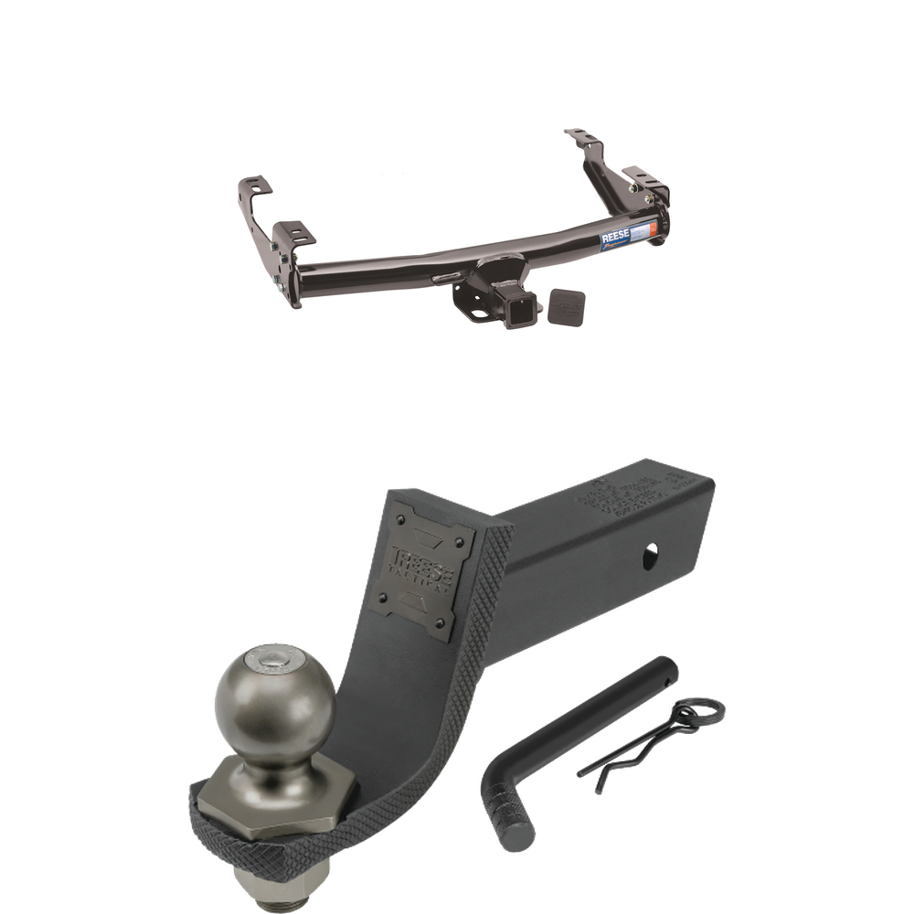 Fits 1988-1999 Chevrolet K1500 Trailer Hitch Tow PKG + Interlock Tactical Starter Kit w/ 3-1/4" Drop & 2" Ball (For 2 Dr. Regular & Extended Cabs w/6 ft. Bed Models) By Reese Towpower