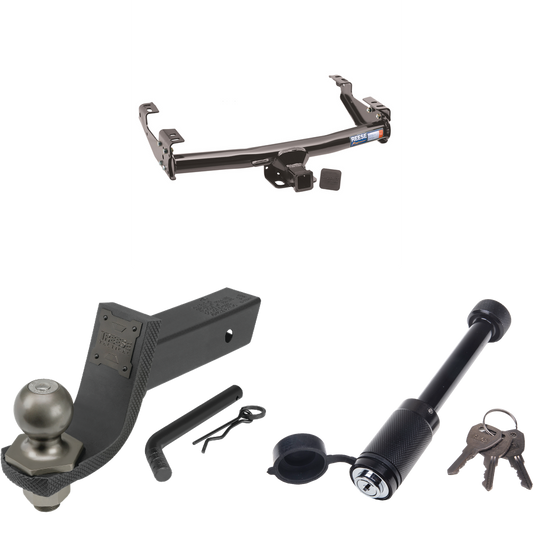 Fits 1992-2000 Chevrolet K2500 Trailer Hitch Tow PKG + Interlock Tactical Starter Kit w/ 3-1/4" Drop & 2" Ball + Tactical Dogbone Lock (For 4 Dr. Crew Cab w/8 ft. Bed Models) By Reese Towpower