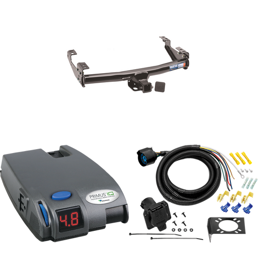 Fits 1988-1990 GMC C7000 Trailer Hitch Tow PKG w/ Tekonsha Primus IQ Brake Control + 7-Way RV Wiring (For 2 Dr. Regular & Extended Cabs w/6 ft. Bed Models) By Reese Towpower