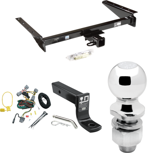 Fits 1994-1998 Jeep Grand Cherokee Trailer Hitch Tow PKG w/ 4-Flat Wiring + Ball Mount w/ 4" Drop + 2" Ball By Reese Towpower