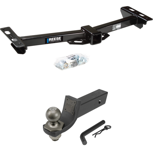 Fits 1988-2000 GMC K3500 Trailer Hitch Tow PKG + Interlock Tactical Starter Kit w/ 2" Drop & 2" Ball (For w/Aftermarket Roll Pan Models) By Reese Towpower