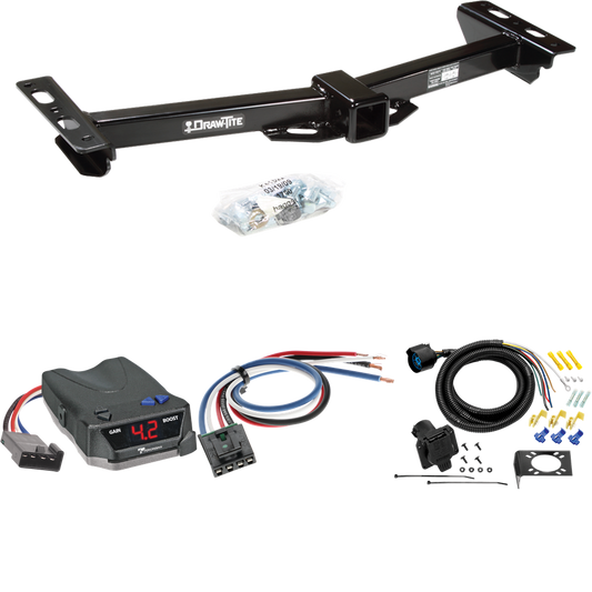 Se adapta al paquete de enganche de remolque GMC C2500 1988-2000 con control de freno Tekonsha BRAKE-EVN + adaptador de cableado BC genérico + cableado RV de 7 vías (para modelos con bandeja enrollable de posventa) de Draw-Tite