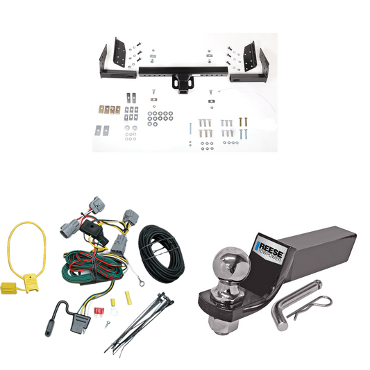 Fits 1994-1998 Jeep Grand Cherokee Trailer Hitch Tow PKG w/ 4-Flat Wiring + Starter Kit Ball Mount w/ 2" Drop & 2" Ball By Reese Towpower