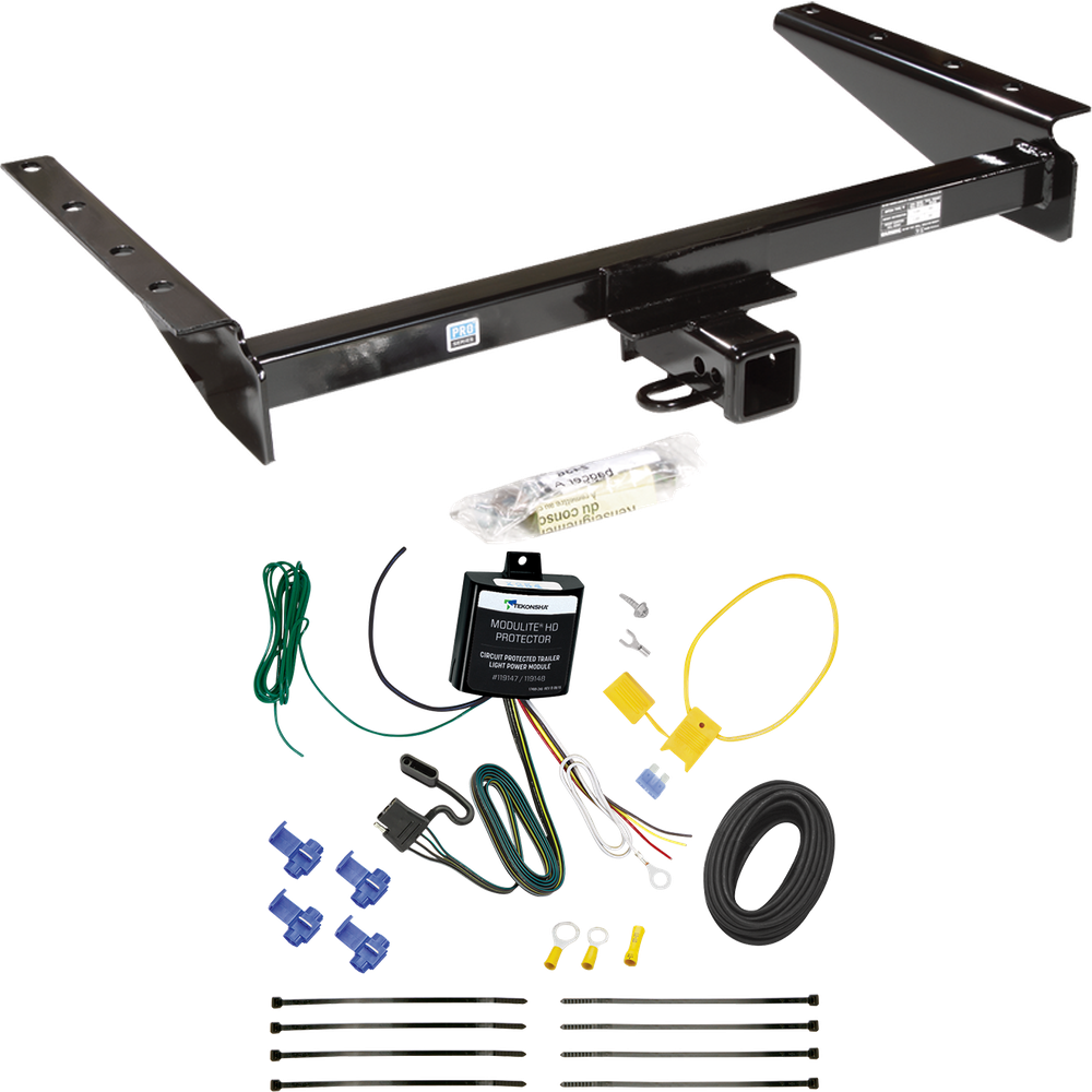 Fits 1993-1993 Jeep Grand Cherokee Trailer Hitch Tow PKG w/ 4-Flat Wiring Harness By Reese Towpower