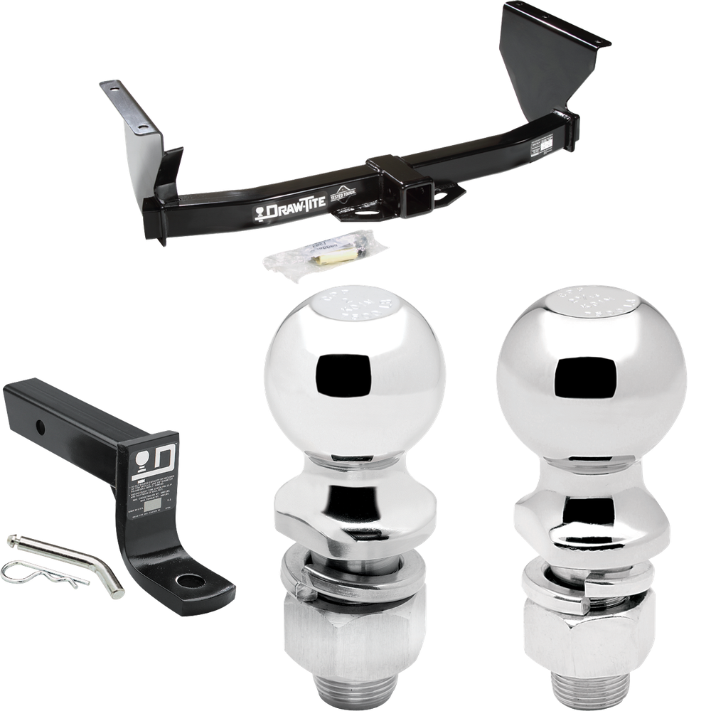 Fits 1999-2004 Jeep Grand Cherokee Trailer Hitch Tow PKG w/ Ball Mount w/ 4" Drop + 2" Ball + 2-5/16" Ball By Draw-Tite