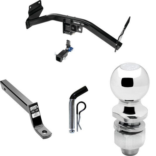 Fits 2011-2021 Jeep Grand Cherokee Trailer Hitch Tow PKG w/ Extended 16" Long Ball Mount w/ 4" Drop + Pin/Clip + 2" Ball By Draw-Tite