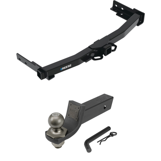 Fits 2021-2023 Jeep Grand Cherokee L Trailer Hitch Tow PKG + Interlock Tactical Starter Kit w/ 2" Drop & 2" Ball By Reese Towpower