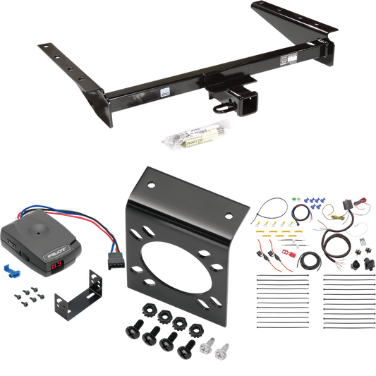 Fits 1993-1993 Jeep Grand Cherokee Trailer Hitch Tow PKG w/ Pro Series Pilot Brake Control + 7-Way RV Wiring By Reese Towpower