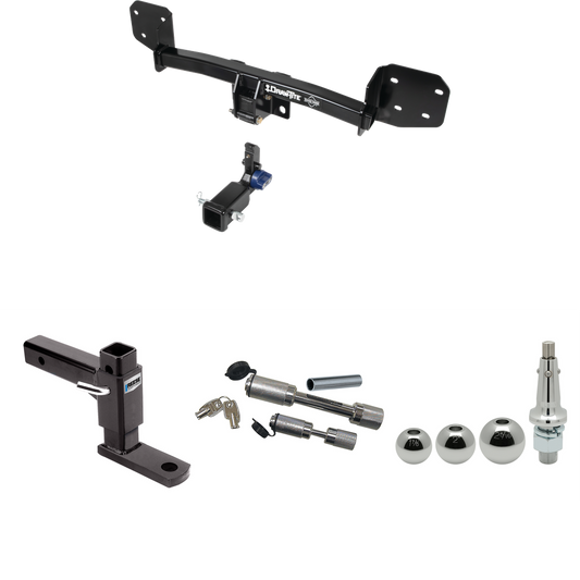 Fits 2010-2019 Subaru Outback Trailer Hitch Tow PKG w/ Adjustable Drop Rise Ball Mount + Dual Hitch & Copler Locks + Inerchangeable 1-7/8" & 2" & 2-5/16" Balls (For Wagon, Except Sport Models) By Draw-Tite