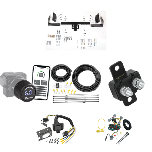 Fits 1994-1998 Jeep Grand Cherokee Trailer Hitch Tow PKG w/ Tekonsha Prodigy iD Bluetooth Wireless Brake Control + 7-Way RV Wiring By Reese Towpower