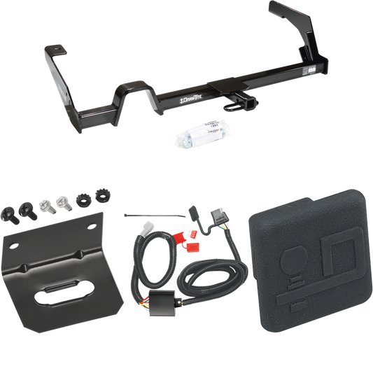 Fits 2000-2004 Subaru Outback Trailer Hitch Tow PKG w/ 4-Flat Wiring Harness + Hitch Cover (For Wagon, Except Sport Models) By Draw-Tite