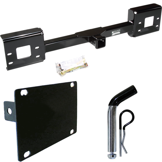 Fits 1999-2007 Ford F-550 Super Duty Front Mount Trailer Hitch Tow PKG w/ License Plate Holder + Pin/Clip (For Cab & Chassis, w/34" Wide Frames Models) By Draw-Tite