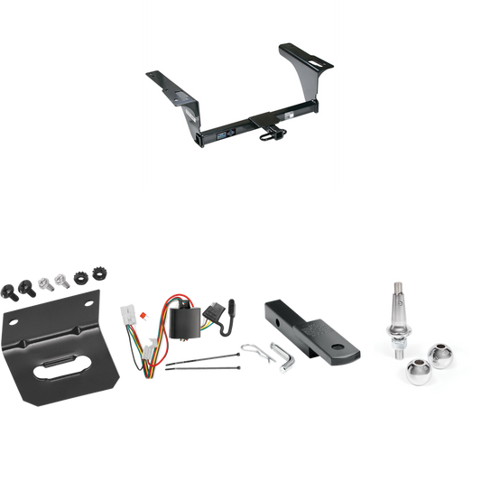 Fits 2010-2019 Subaru Outback Trailer Hitch Tow PKG w/ 4-Flat Wiring Harness + Draw-Bar + Interchangeable 1-7/8" & 2" Balls + Wiring Bracket (For Wagon, Except Sport Models) By Reese Towpower