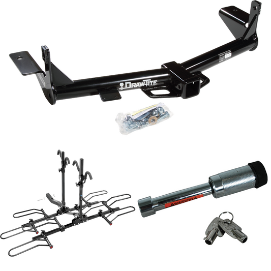 Se adapta al paquete de enganche de remolque Mercury Mountaineer 2006-2010 con portaequipajes estilo plataforma para 4 bicicletas + bloqueo de enganche (para modelos con receptores de 1-1/4") de Draw-Tite