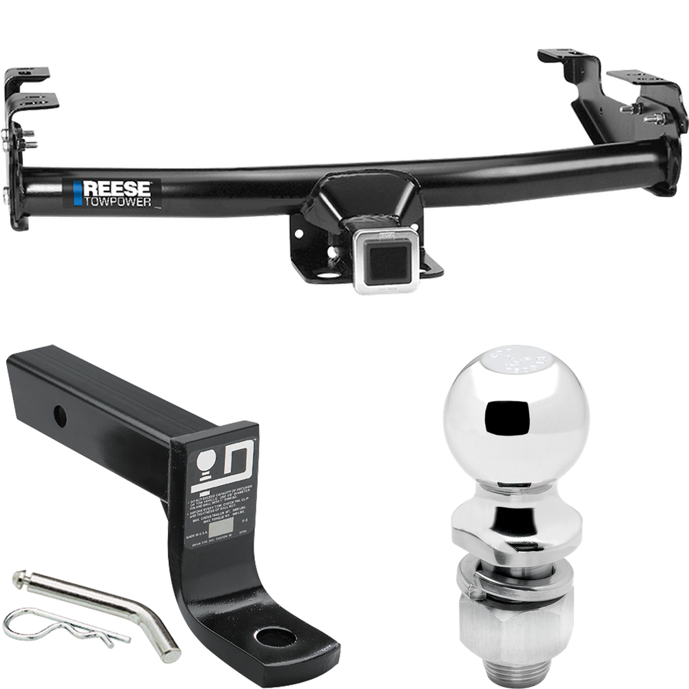 Fits 1999-2002 Chevrolet Silverado 1500 Trailer Hitch Tow PKG w/ Ball Mount w/ 4" Drop + 2" Ball By Reese Towpower