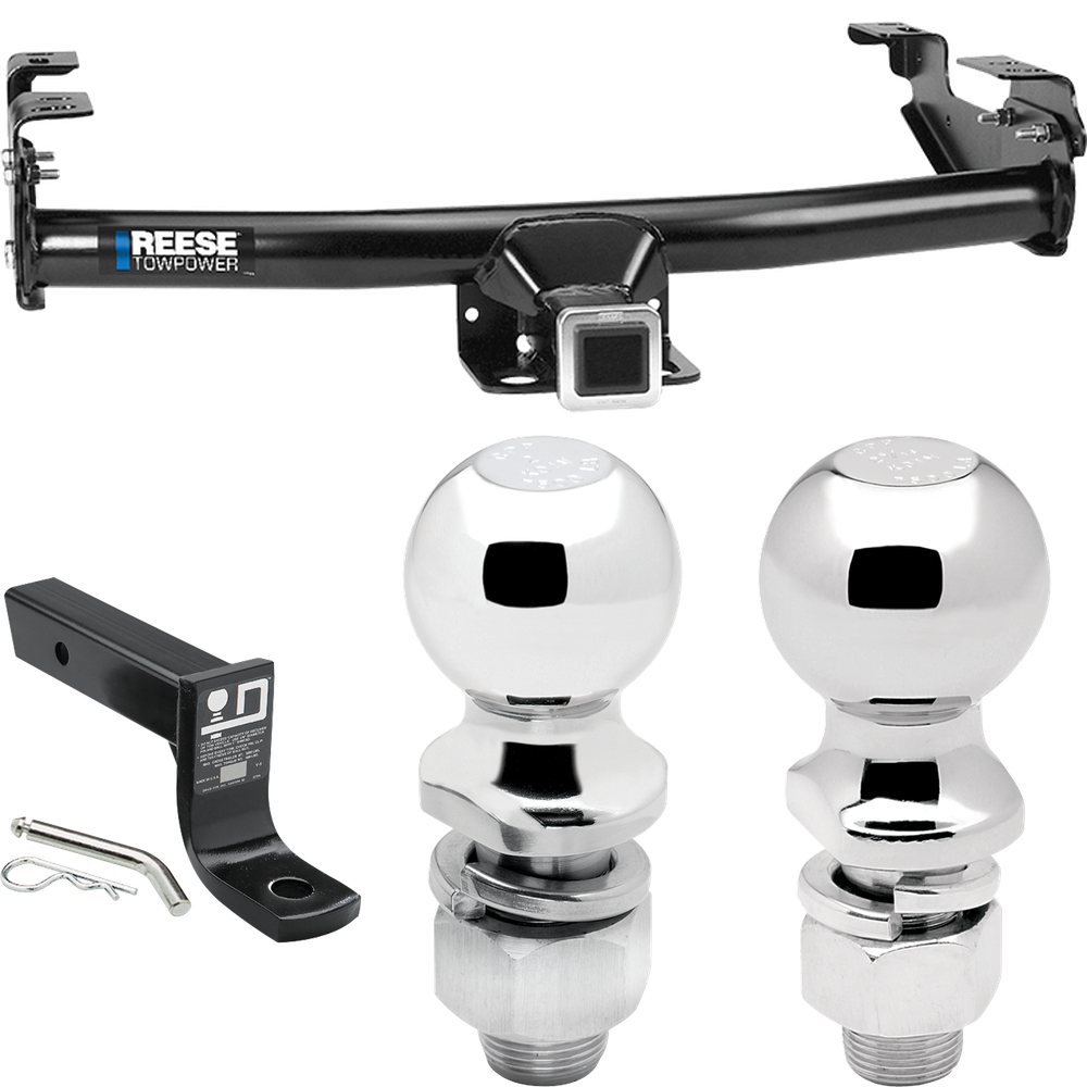 Fits 1992-2000 Chevrolet K3500 Trailer Hitch Tow PKG w/ Ball Mount w/ 4" Drop + 2" Ball + 2-5/16" Ball (For Crew Cab Models) By Reese Towpower