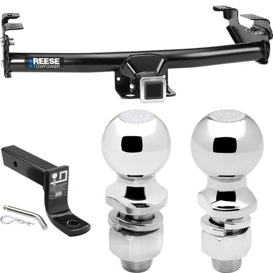 Fits 1992-2000 Chevrolet K3500 Trailer Hitch Tow PKG w/ Ball Mount w/ 4" Drop + 2" Ball + 2-5/16" Ball (For Crew Cab Models) By Reese Towpower