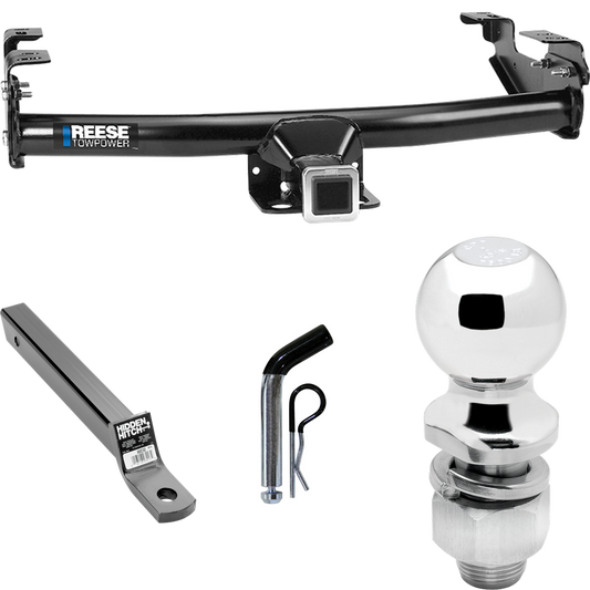 Fits 2003-2007 GMC Sierra 1500 Trailer Hitch Tow PKG w/ Extended 16" Long Ball Mount w/ 2" Drop + Pin/Clip + 2" Ball (For (Classic) Models) By Reese Towpower