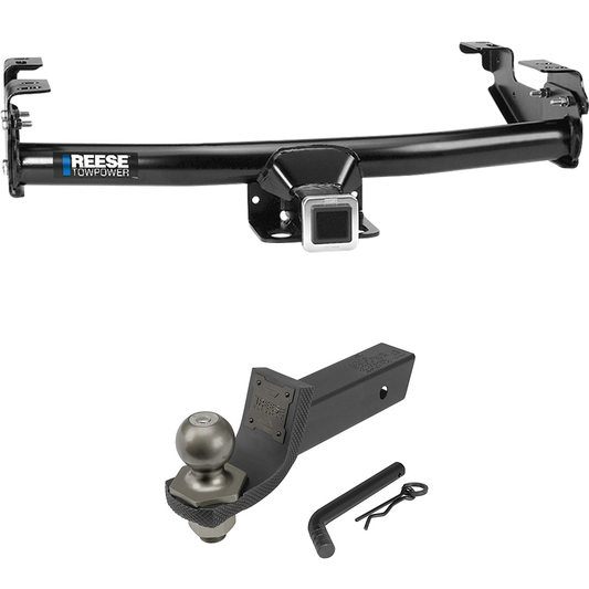 Fits 1986-1989 Dodge D100 Trailer Hitch Tow PKG + Interlock Tactical Starter Kit w/ 2" Drop & 2" Ball By Reese Towpower