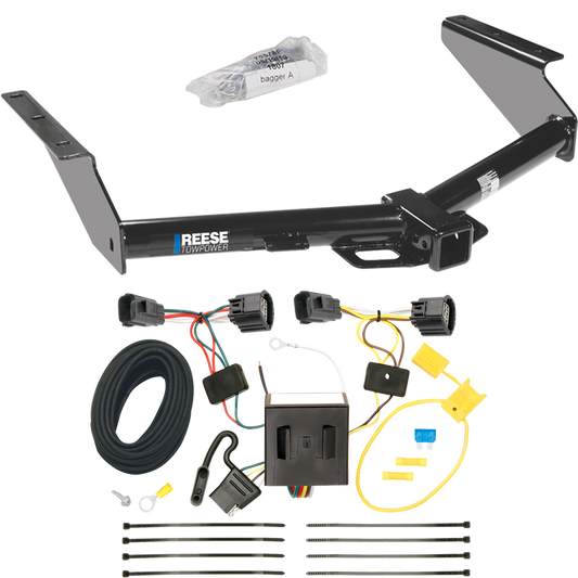 Se adapta al paquete de enganche de remolque Jeep Liberty 2008-2012 con arnés de cableado plano de 4 de Reese Towpower