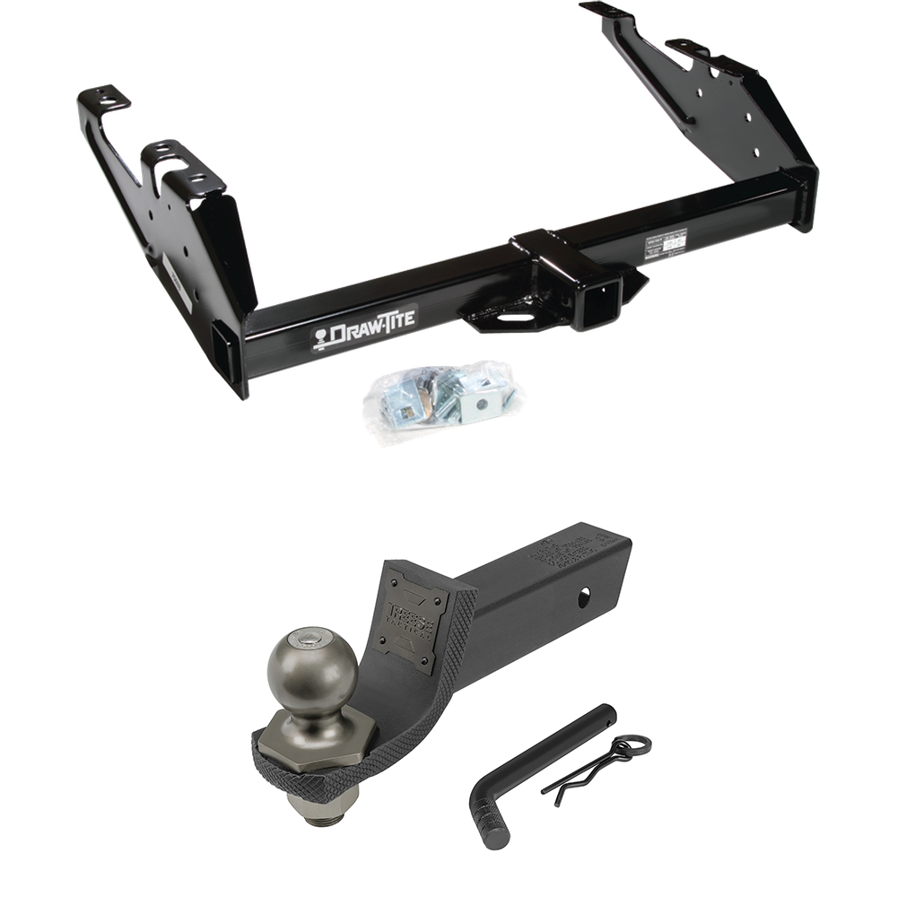 Fits 1988-1999 Chevrolet C2500 Trailer Hitch Tow PKG + Interlock Tactical Starter Kit w/ 2" Drop & 2" Ball (For Regular & Extended Cabs Models) By Draw-Tite