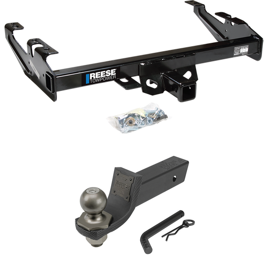 Fits 1992-2000 Chevrolet K2500 Trailer Hitch Tow PKG + Interlock Tactical Starter Kit w/ 2" Drop & 2" Ball (For Crew Cab Models) By Reese Towpower