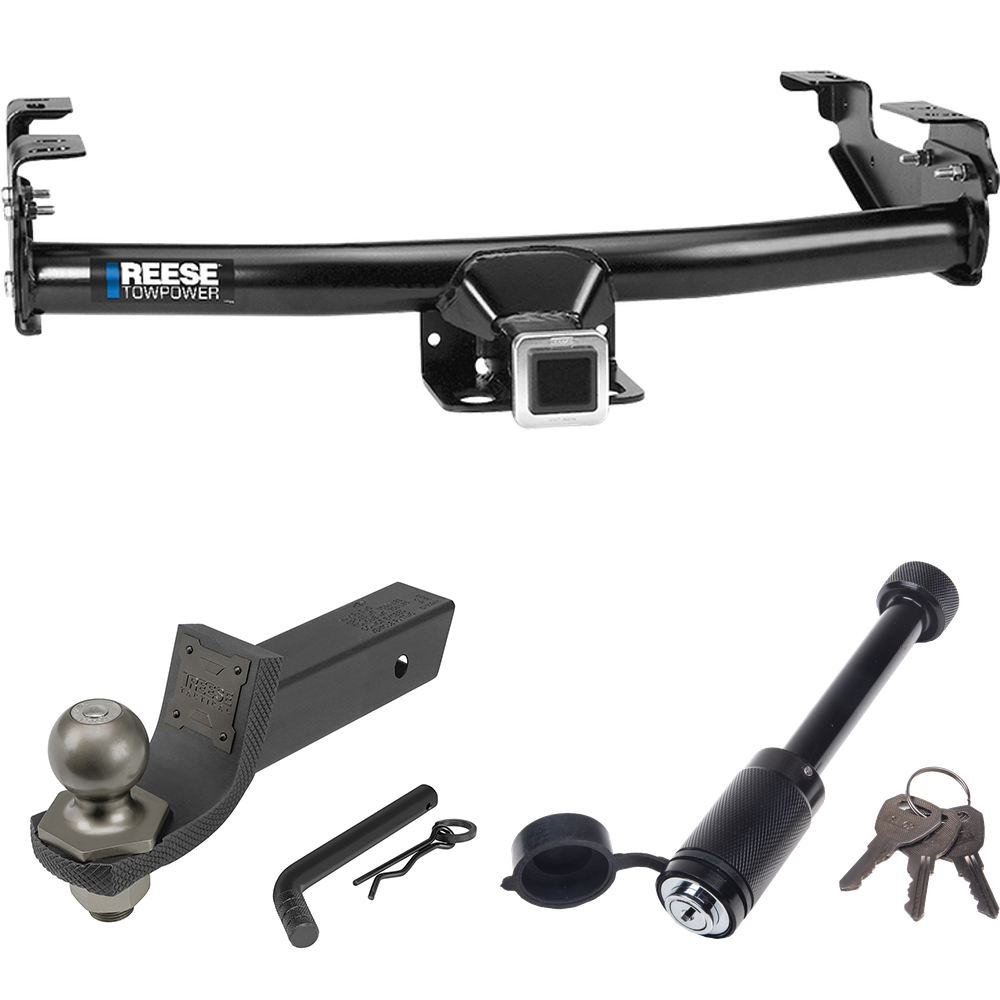 Fits 2004-2004 Ford F-150 Heritage Trailer Hitch Tow PKG + Interlock Tactical Starter Kit w/ 2" Drop & 2" Ball + Tactical Dogbone Lock (For Styleside Models) By Reese Towpower