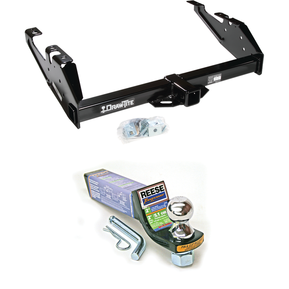 Fits 1988-1999 GMC C1500 Trailer Hitch Tow PKG w/ Starter Kit Ball Mount w/ 2" Drop & 1-7/8" Ball By Draw-Tite