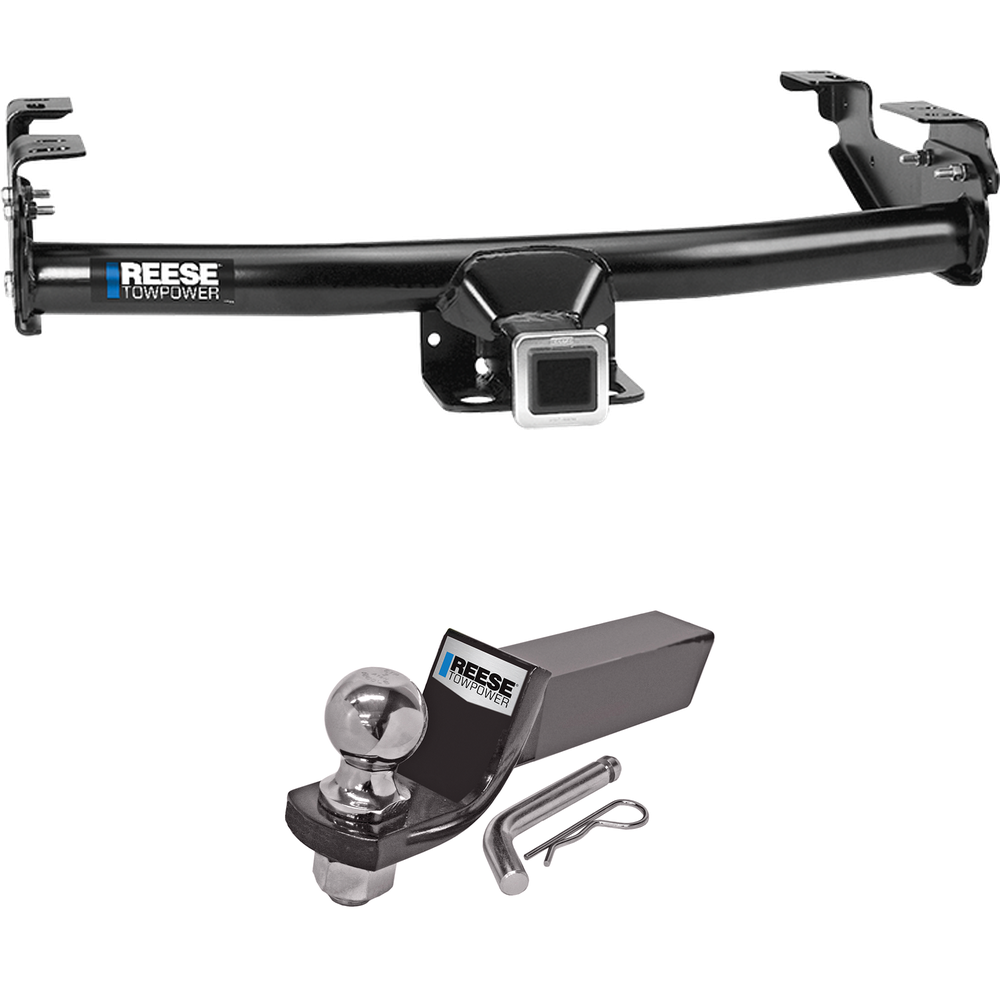 Fits 2001-2003 GMC Sierra 1500 HD Trailer Hitch Tow PKG w/ Starter Kit Ball Mount w/ 2" Drop & 2" Ball By Reese Towpower