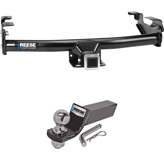 Fits 2001-2003 GMC Sierra 1500 HD Trailer Hitch Tow PKG w/ Starter Kit Ball Mount w/ 2" Drop & 2" Ball By Reese Towpower