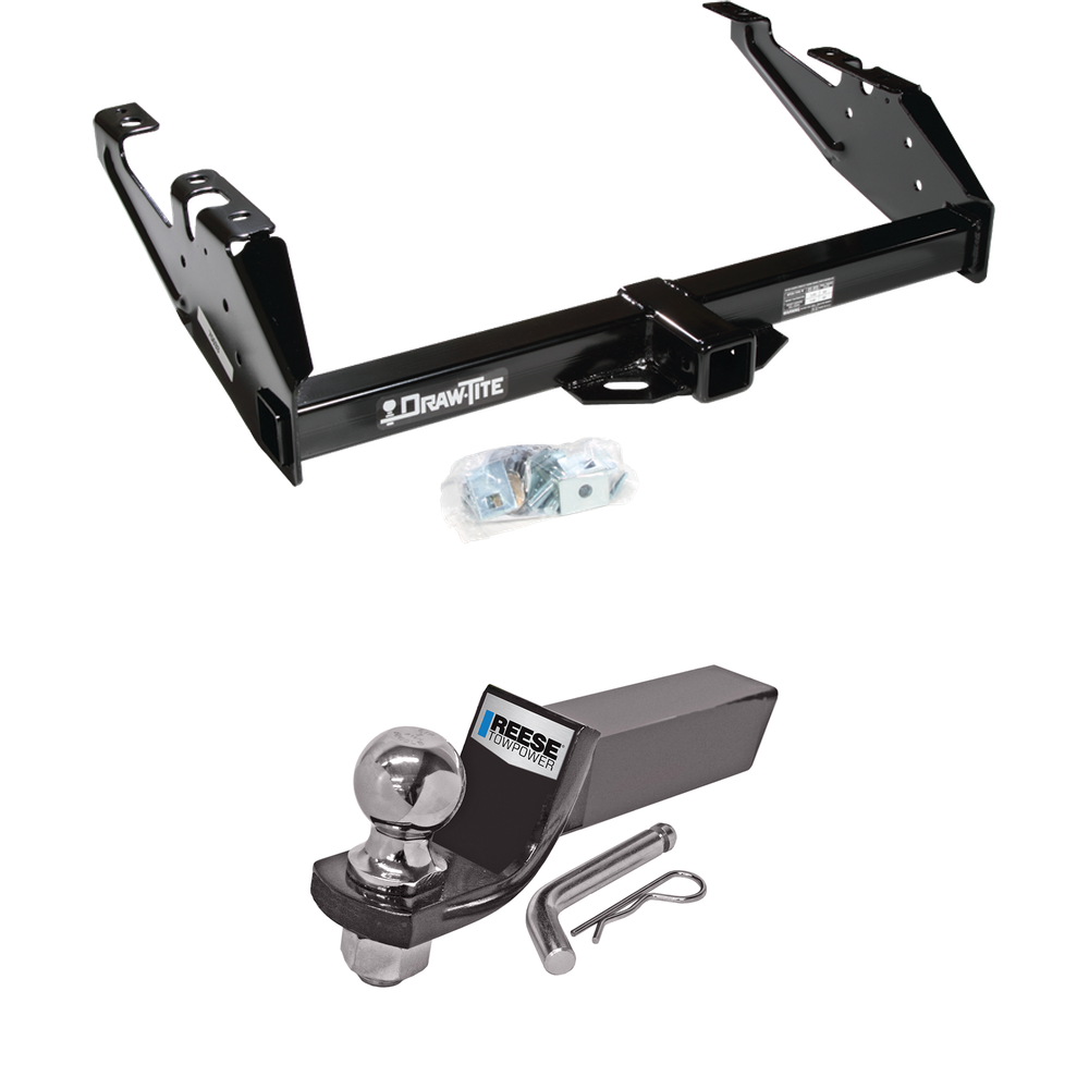 Fits 1988-1999 GMC K1500 Trailer Hitch Tow PKG w/ Starter Kit Ball Mount w/ 2" Drop & 2" Ball By Draw-Tite