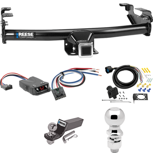 Se adapta al paquete de enganche de remolque Ford F-100 1975-1979 con control de freno Tekonsha Brakeman IV + adaptador de cableado BC genérico + cableado RV de 7 vías + soporte de bola y caída de 2" y 2-5/16" de Reese Towpower